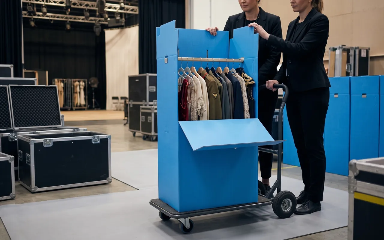 Productions audiovisuelles : transporter costumes et garde-robes de plateau en toute sécurité