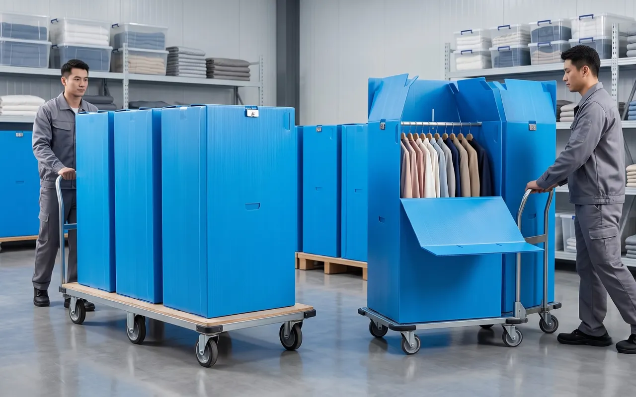 The Solution for Transporting Large Quantities of Clothing Without Wrinkles