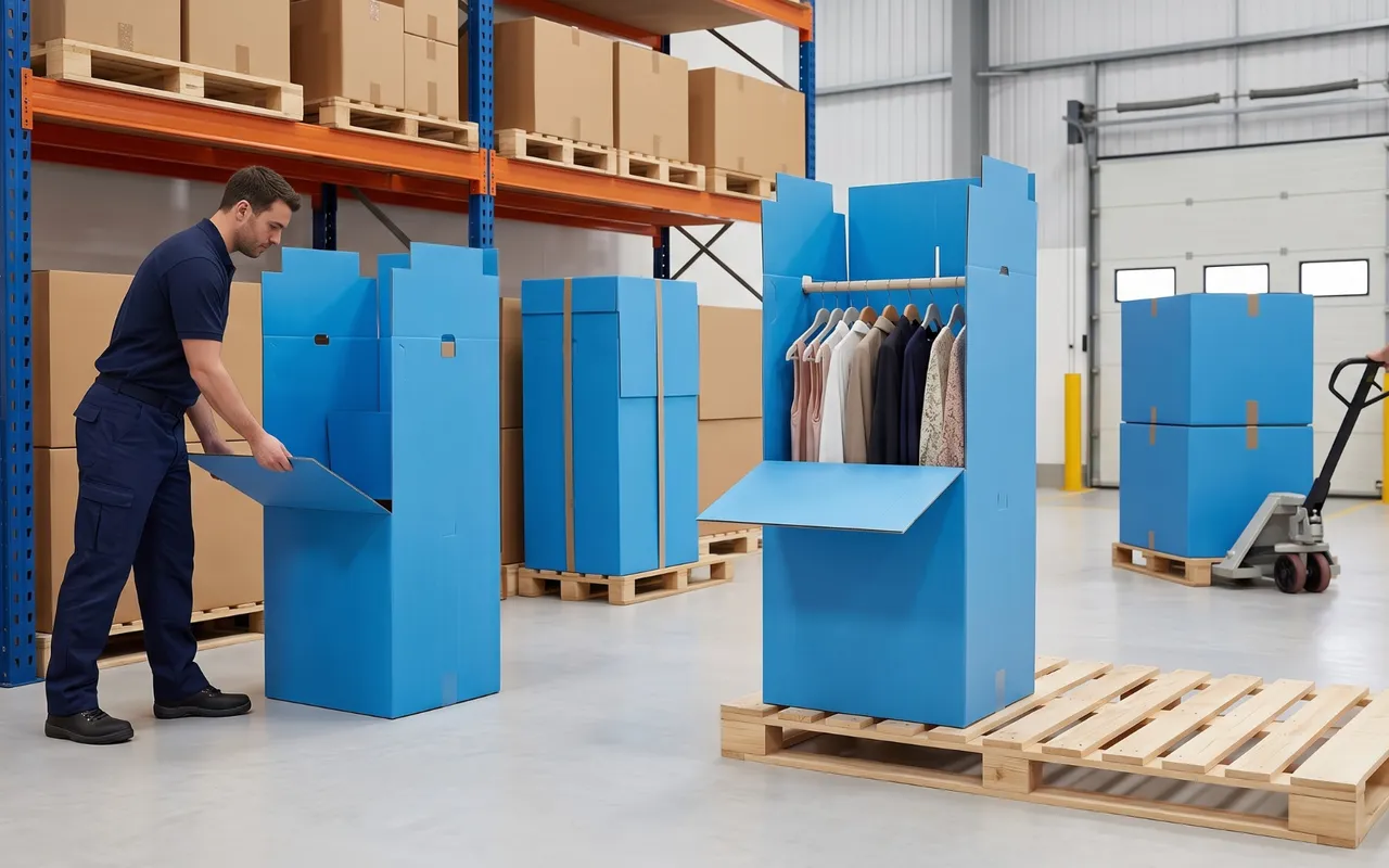Moving garments on hangers without damage: logistics best practices